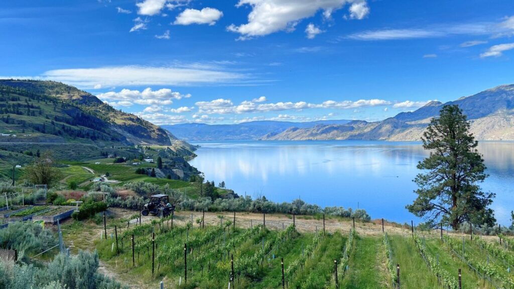 View of the Okanagan Lake from Summerland, BC